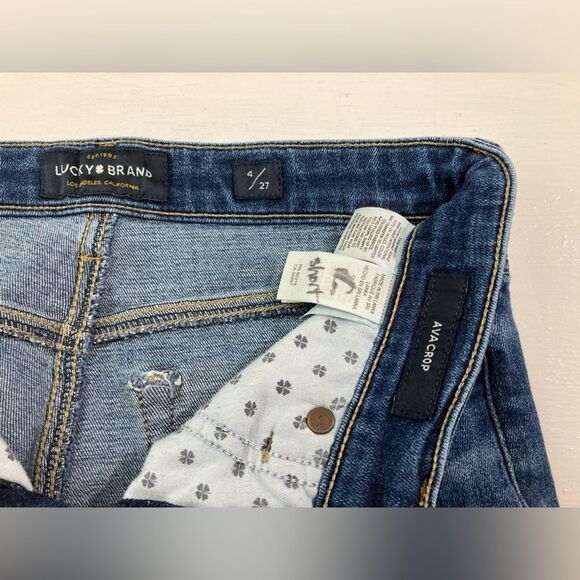 Lucky Brand Jeans Women’s 4 / 27 Blue Denim Ava Crop Stretch Casual - Picture 9 of 12